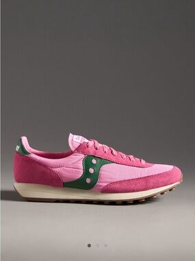 Saucony Pink & Green Trainer 80 Sneakers